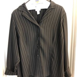 Avenue: black pinstripe Blouse 22/24